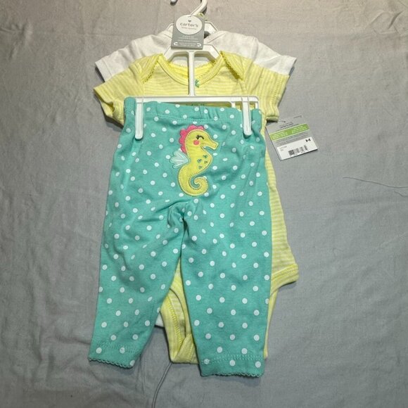 Carter's NWT White and Yellow Matching Set for Playful Days - Picture 5 of 5